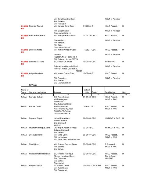 applied before and elligible - DECT | Directorate of Employment and ...