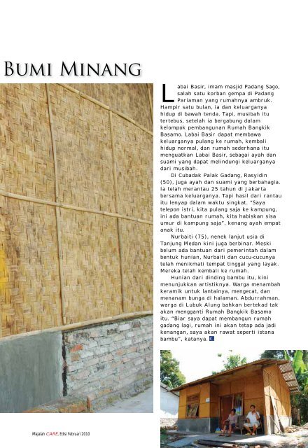 Majalah CARE, Edisi Februari 2010 - Al-Azhar Peduli