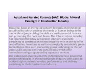 Autoclaved Aerated Concrete (AAC) Blocks A Novel Paradigm in Construction Industry