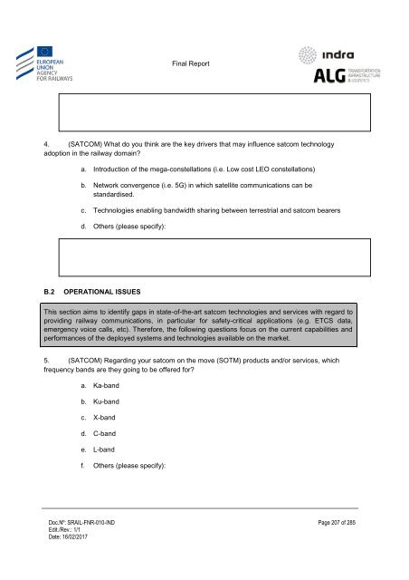 Study on feasibility of SATCOM for railway communication