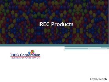 IREC Products - International Recreation Corporation (IREC)