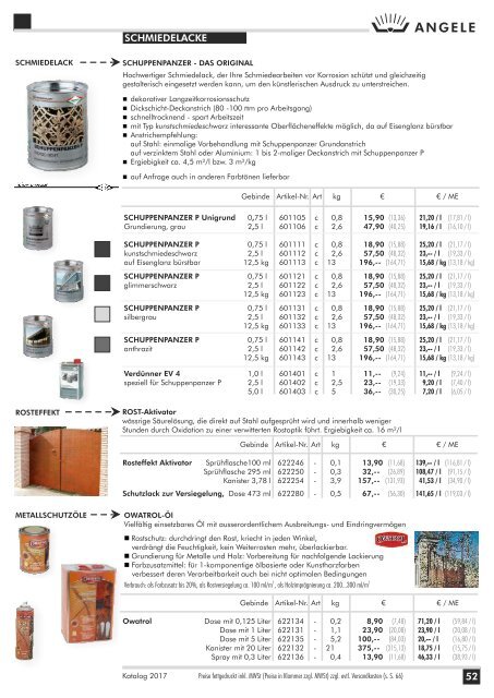 ANGELE Schmiedetechnik Katalog 2017