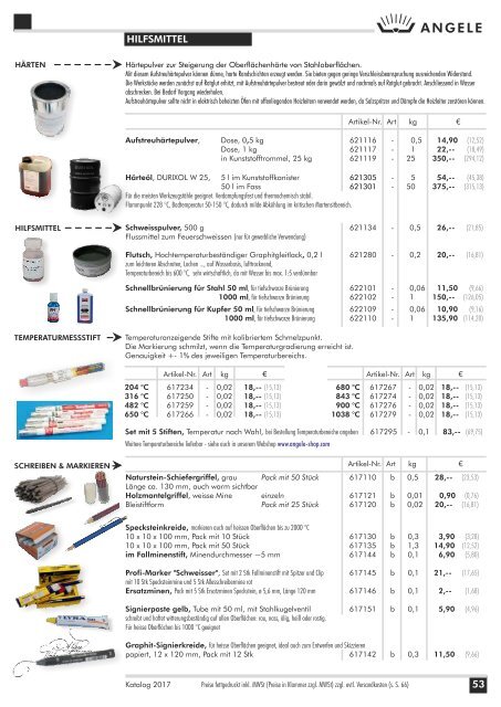 ANGELE Schmiedetechnik Katalog 2017