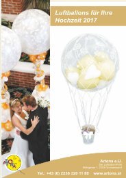 Luftballons zur Hochzeit, Onlinekatalog 2017