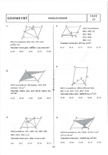 Paralelkenar Test 1