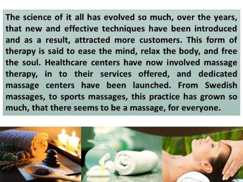 The Secret Of Massage Therapy