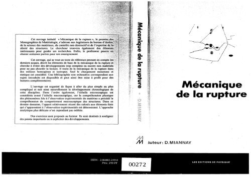 D Miannay Mecanique De La Rupture