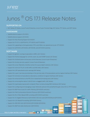Junos OS 17.1 Release Notes