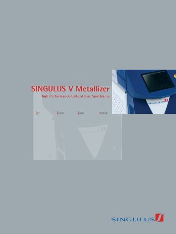 SINGULUS V Metallizer - Singulus Technologies AG