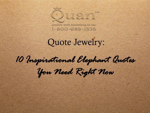 10 Inspirational Elephant Quotes You Need Right Now