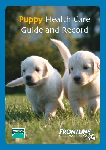 Puppy Health Care Guide and Record - Frontline Plus