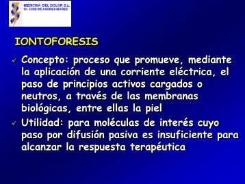 IONTOFORESIS - Medicina del Dolor