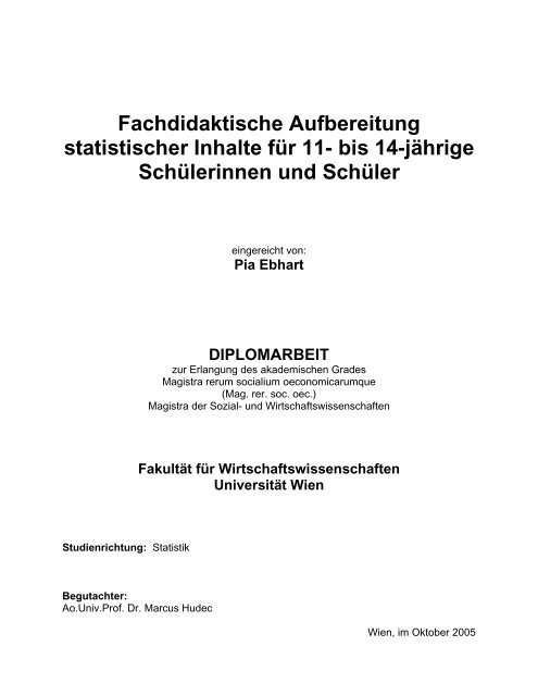 Fachdidaktische Aufbereitung statistischer Inhalte für 11 ... - Stat4U