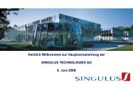 Präsentation - Singulus Technologies AG