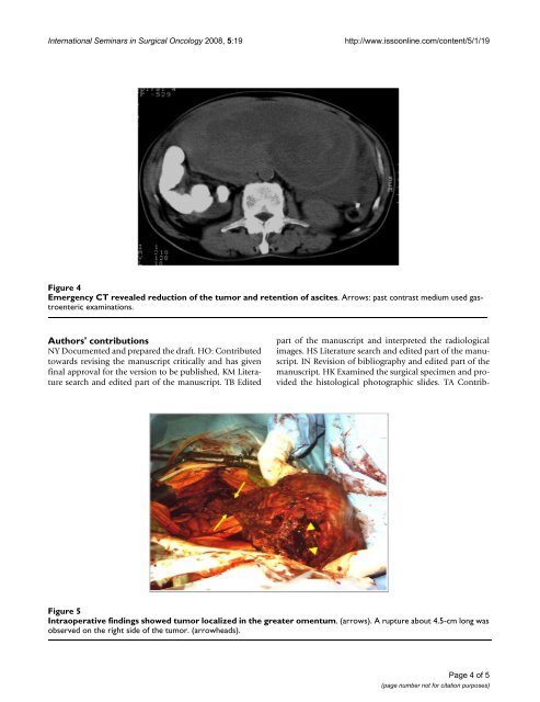 A case of gastrointestinal stromal tumor with ... - BioMed Central