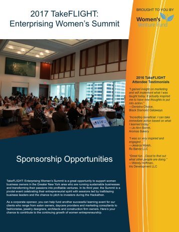 2017 TakeFlight Sponsorship Package