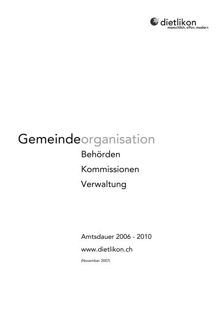 Gemeindeorganisation - Dietlikon