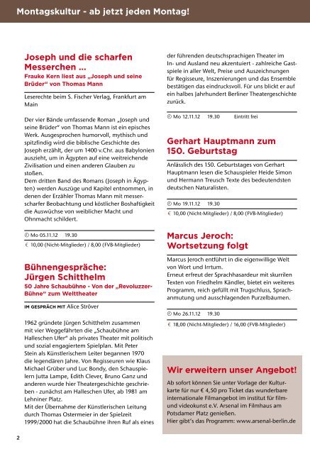 Bühnengespräche Brisant Mehr Musik - Freie Volksbühne Berlin