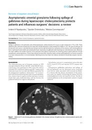 Asymptomatic omental granuloma following spillage of gallstones ...