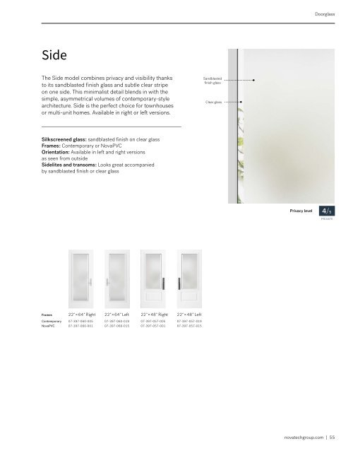 Novatech Entry Doors Catalog