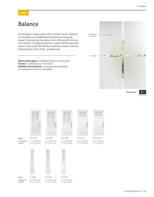 Novatech Entry Doors Catalog