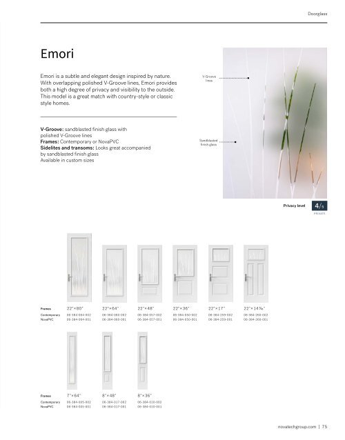 Novatech Entry Doors Catalog