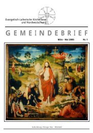 G E M E I N D E B R I E F - Evangelisch Lutherische Kirche