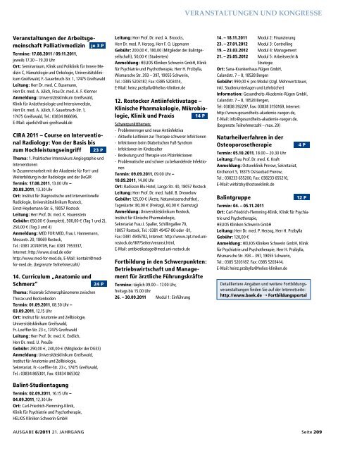 Ärzteblatt Juni 2011 - Ärztekammer Mecklenburg-Vorpommern