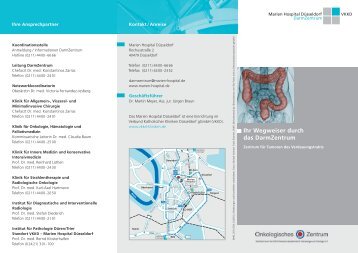 Ihr Wegweiser durch das DarmZentrum - Marien Hospital Düsseldorf