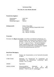 Curriculum Vitae-Kuemmel - Kliniken Essen-Mitte