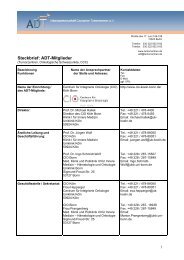 Steckbrief: ADT-Mitglieder - Arbeitsgemeinschaft Deutscher ...