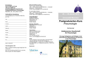 Postgraduierten-Kurs Pneumologie - SDGP