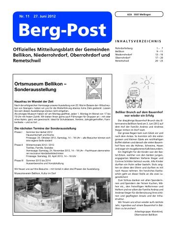 Ausgabe vom 27.06.2012 - Gemeinde Niederrohrdorf