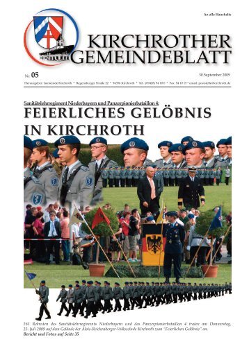 Nr. 05 (Sept. 2009 - 36 Seiten) - Gemeinde Kirchroth