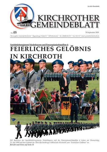 Nr. 05 (Sept. 2009 - 36 Seiten) - Gemeinde Kirchroth
