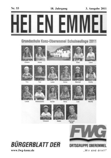 Hei en Emmel, Ausgabe 53 (3. Ausgabe 2011 - Freie ...