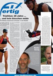 Triathlon: 20 Jahre ... ... und kein bisschen müde - ATSV Kallmünz