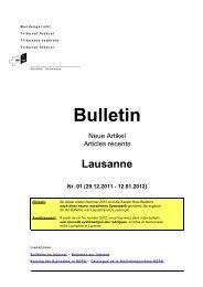 Bulletin - Schweizerisches Bundesgericht