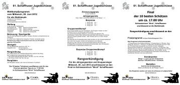 61. Schaffhuser Jugedschüsse - Schaffhausen