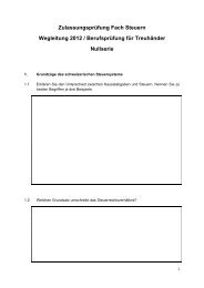 Zulassungsprüfung Fach Steuern Wegleitung 2012 / Berufsprüfung ...