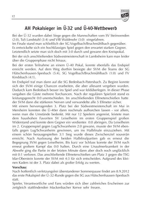 Mackenbacher Kerwe 8. bis 11. September - SV Mackenbach