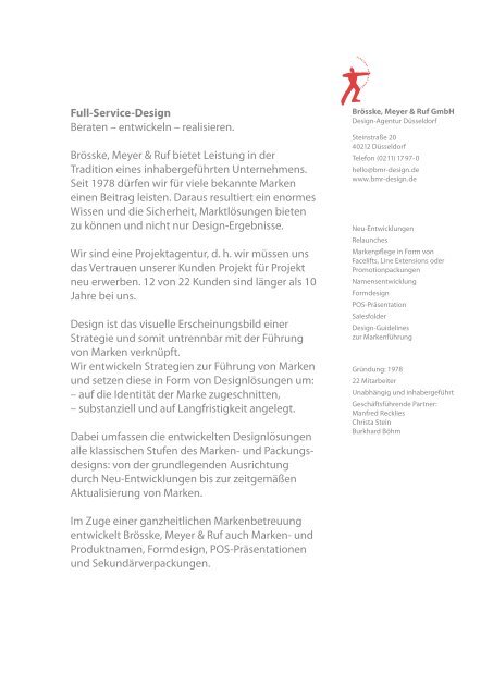 Agentur Kurz-Portrait 10 Seiten - Brösske, Meyer & Ruf