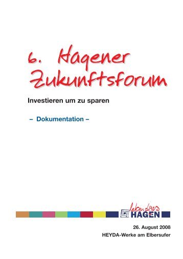 Zukunftsforum 6. Hagener - Isenbeck-Consulting. Christian Isenbeck