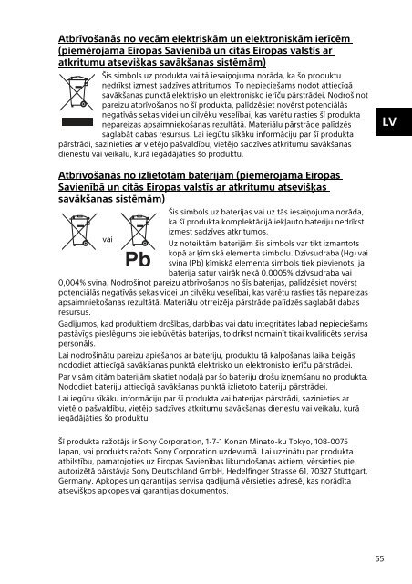 Sony SVF14A1S9R - SVF14A1S9R Documents de garantie Estonien