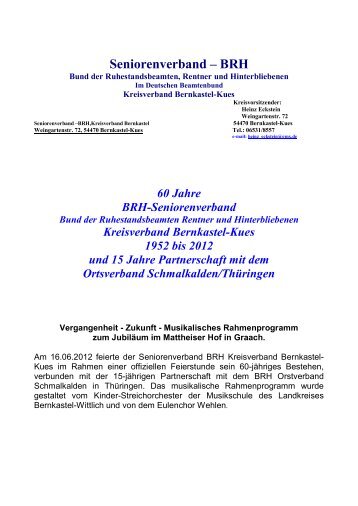 Seniorenverband BRH - RLP