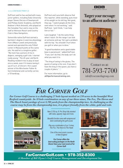 North Shore Golf Magazine Spring 2017