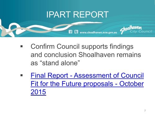 Special Rate Variation  Community Engagement Report - Shoalhaven City Council