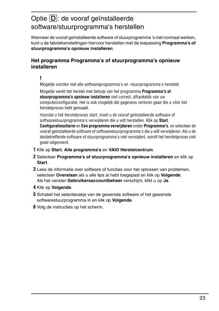 Sony VGN-FW5JTF - VGN-FW5JTF Guide de d&eacute;pannage N&eacute;erlandais