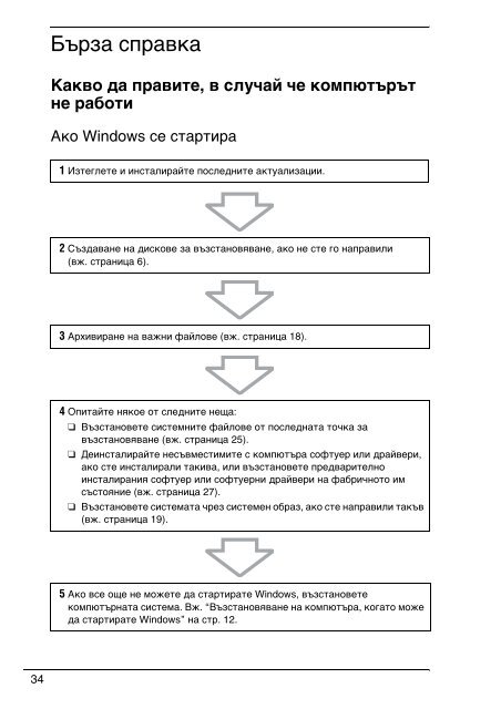 Sony VGN-FW5JTF - VGN-FW5JTF Guide de d&eacute;pannage Bulgare