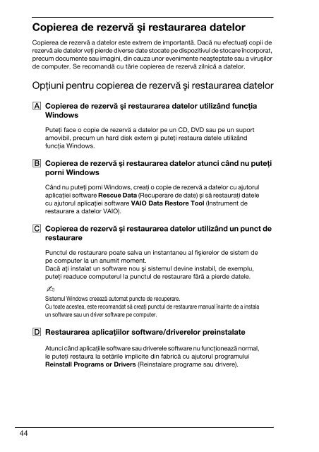 Sony VGN-FW5JTF - VGN-FW5JTF Guide de d&eacute;pannage Roumain